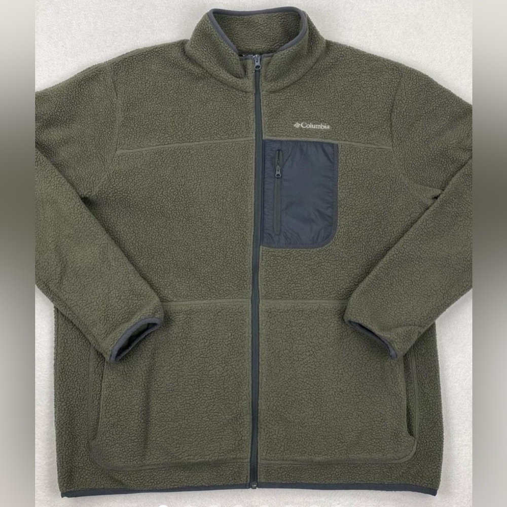 Columbia Rugged Ridge Sherpa Fleece Full Zip Jacket Mens XL